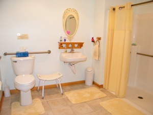 accessible bathroom at the Self Realization Meditation Healing Centre, Bath MI USA